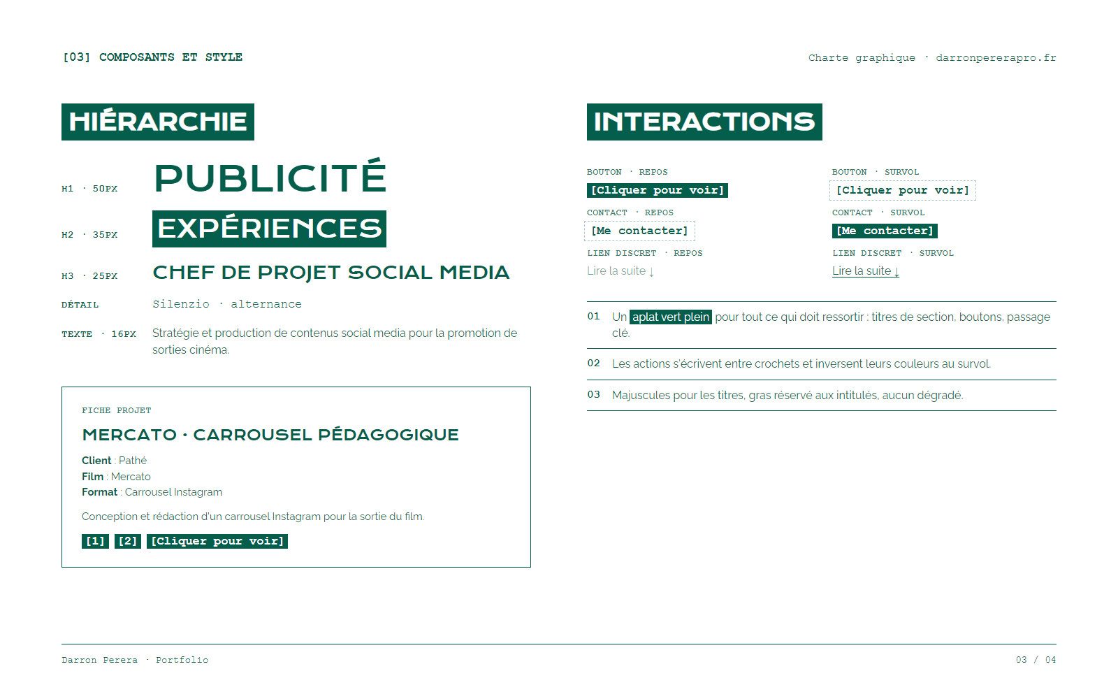 Charte graphique : composants et style